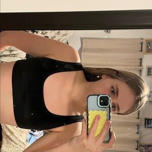 Bluenotes Black Crop Top